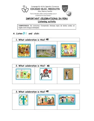 Important celebrations in peru