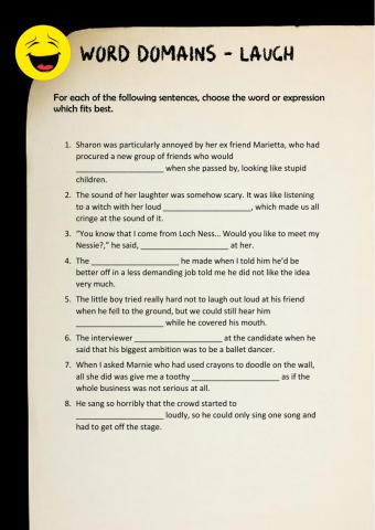 Word domains - LAUGH