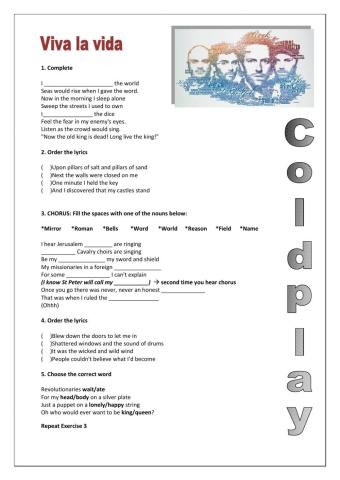 Song worksheet