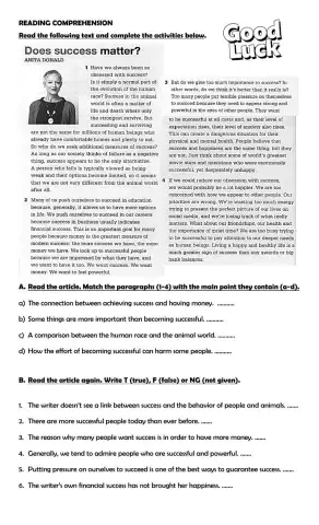 Reading Comprehension: Test