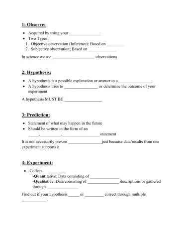 Scientific Method Notes