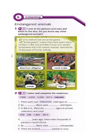 Endangered animals