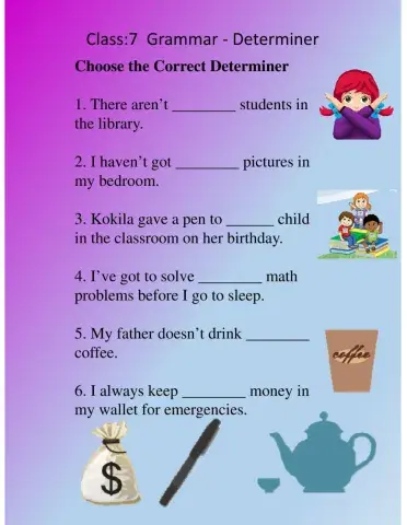 Grammar - Determiners
