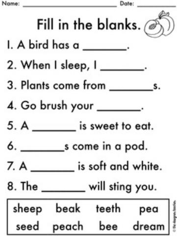Phonic worksheet