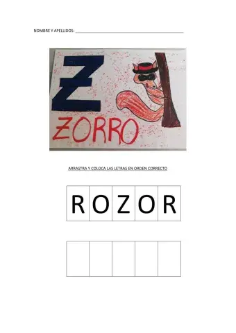 Letras zorro