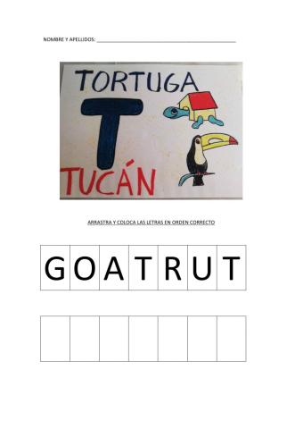 Letras tortuga