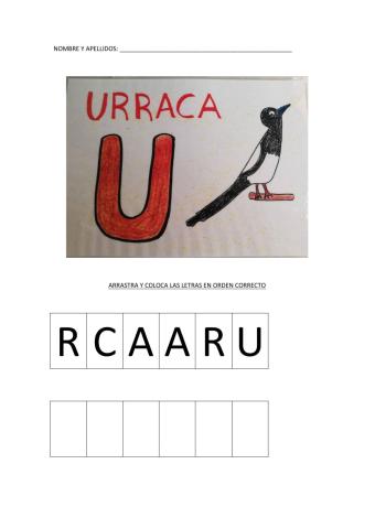 Letras urraca