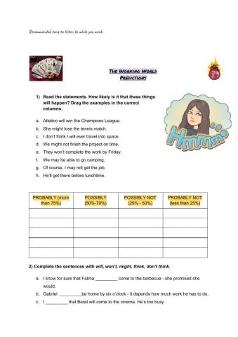 Predictions: might, will, may