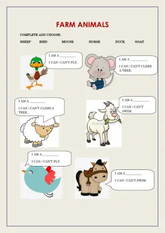 Farm animals & abilities
