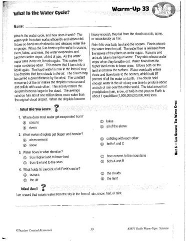 What is the Water Cycle?