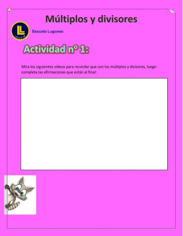 multiplos y divisores