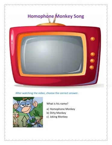 Homophone Monkey