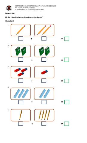 Pertambahan 2 Kumpulan Benda