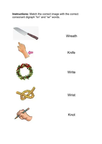 Consonant Digraphs -KN- -WR-