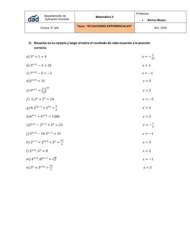 Ecuaciones Exponenciales
