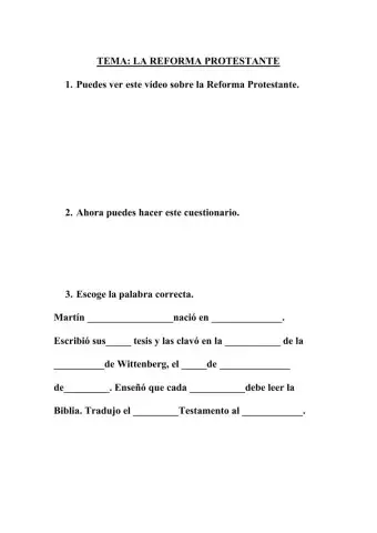 LA REFORMA PROTESTANTE