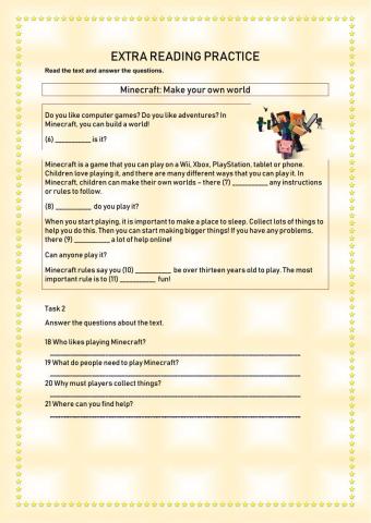 Extra reading practice 1st children