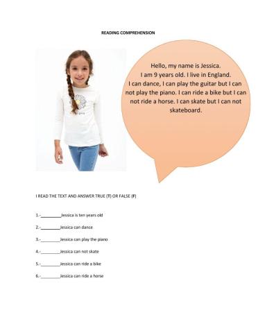 Reading comprehension