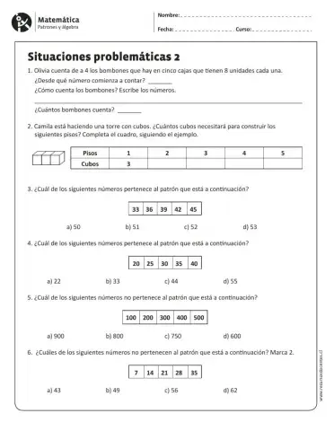 Patrones y secuencias