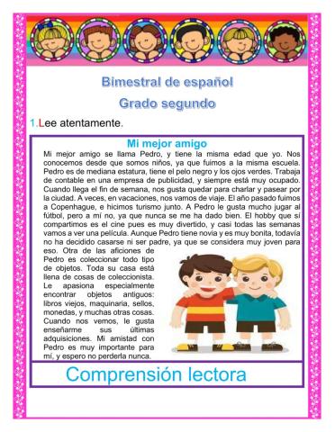 Evaluación bimestral de segundo