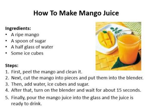 How to make mango juice
