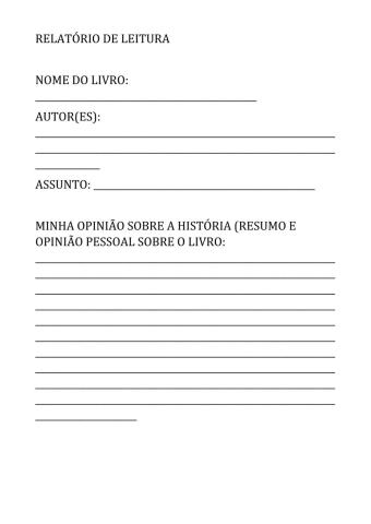 Relatório de leitura