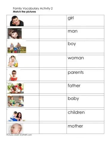 Family: Matching activity