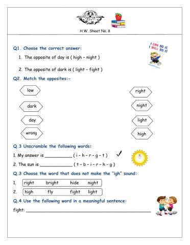 Homework sheet 8
