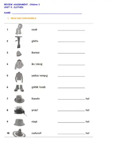 CHILDREN3. rEVIEW. uNIT5