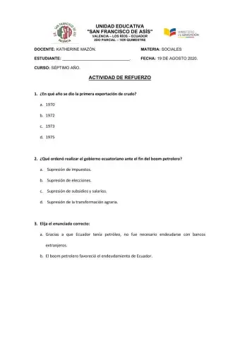 Boom Petrolero en Ecuador
