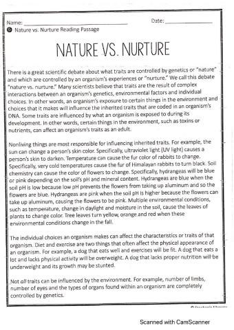 Nature v. Nurture