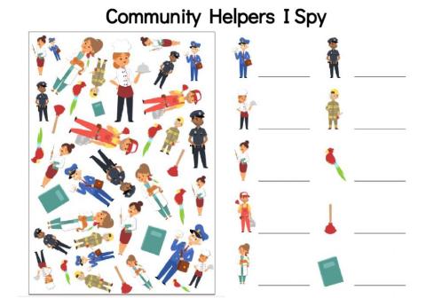 Community Helpers I Spy