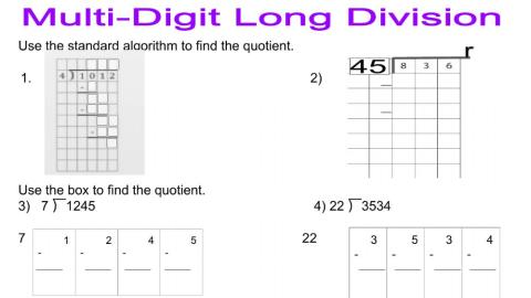 Multi-digit Long Division