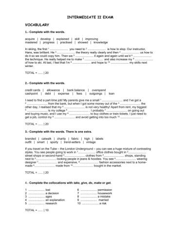 Intermediate ii exam