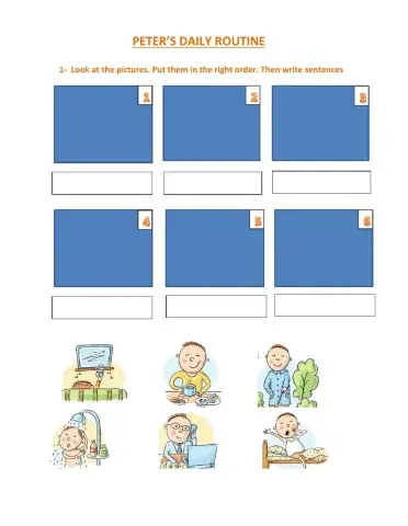 Peter's daily routine