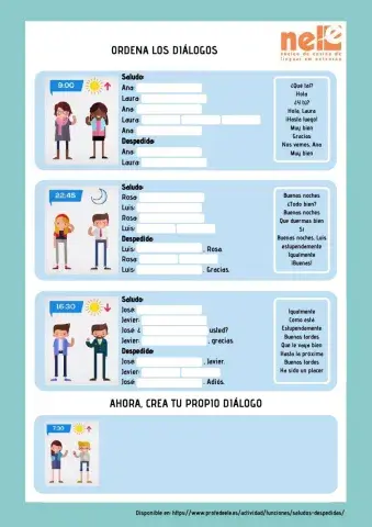 Saludos y despedidas