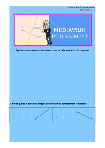 La mediatriu d'un segment