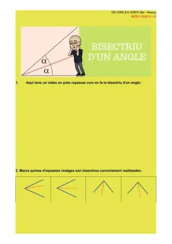 La bisectriu d'un angle