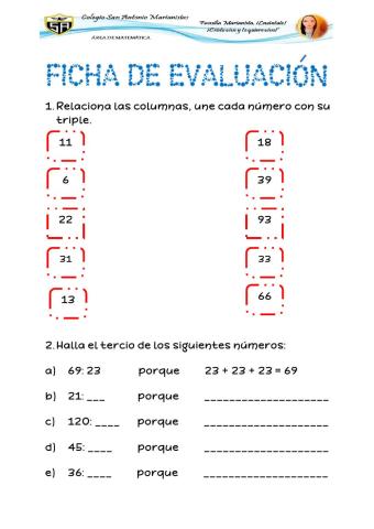 Triple y tercio de un número