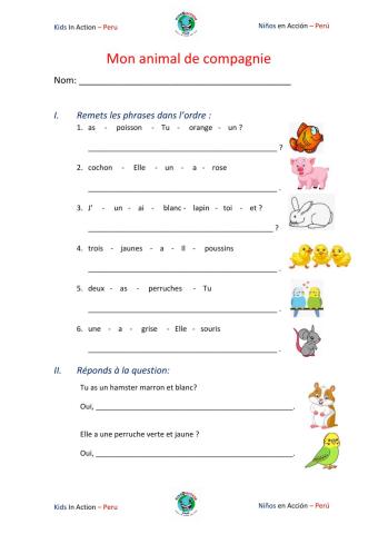 Mon animal de compagnie