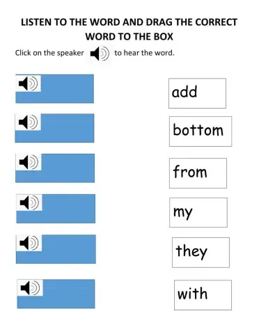 Listen and Match Words 2