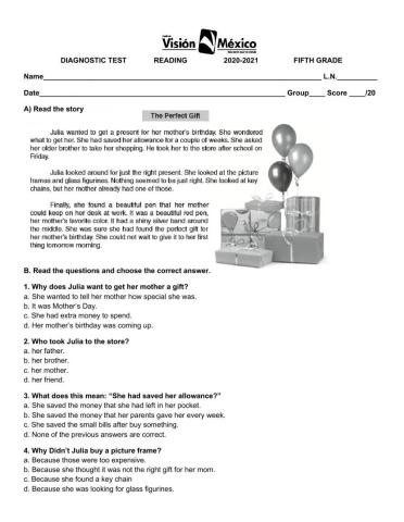 Diagnostic-Reading-test-5thgrade