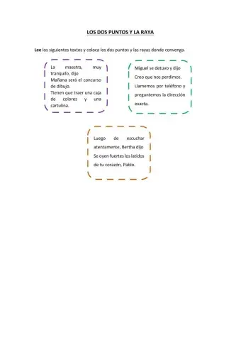 Los dos puntos y la raya