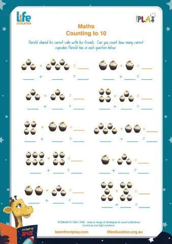 Library Liftoff - Maths Counting to Ten