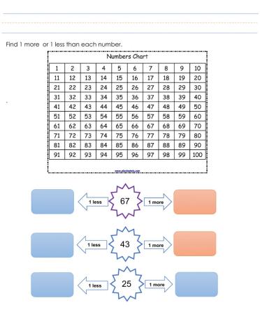 One more and one less