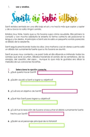 Prueba objeriva, 3° bloque, lectura