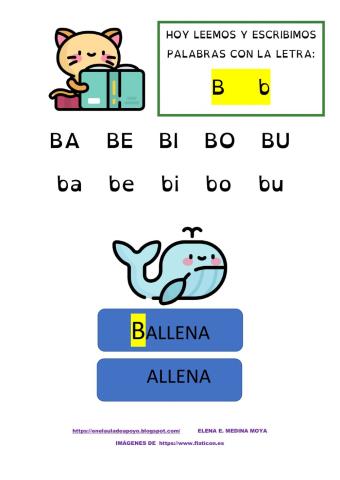 Palabras con b