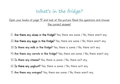 What's in the fridge?