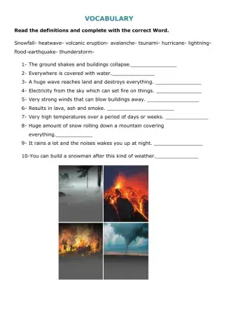 Natural Disasters Revision