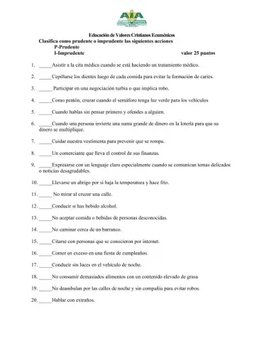 El valor de la prudencia